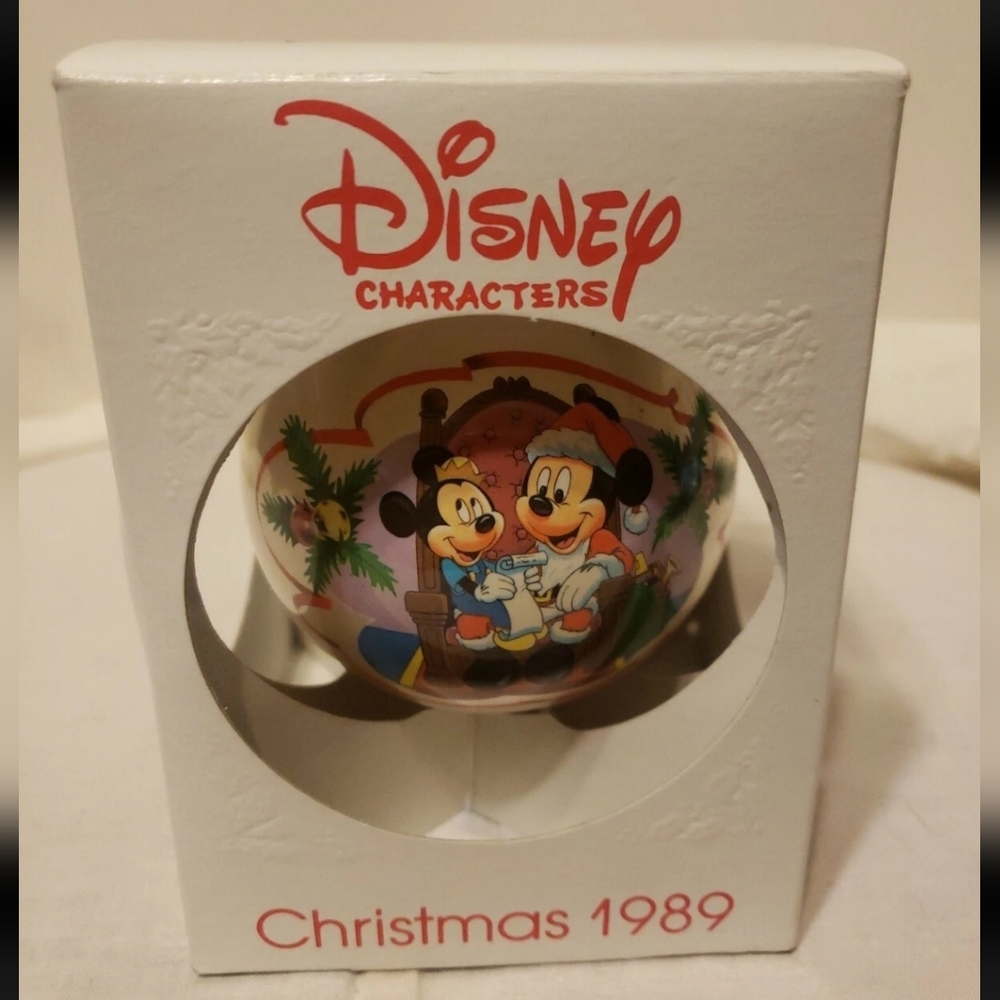 1989 NIB SCHMID MICKEY MOUSE CHRISTMAS ORNAMENT MERRY CLAUS DISNEY BOXED LTD ED